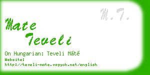 mate teveli business card